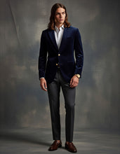 Load image into Gallery viewer, Charcoal Wool Flannel Trouser