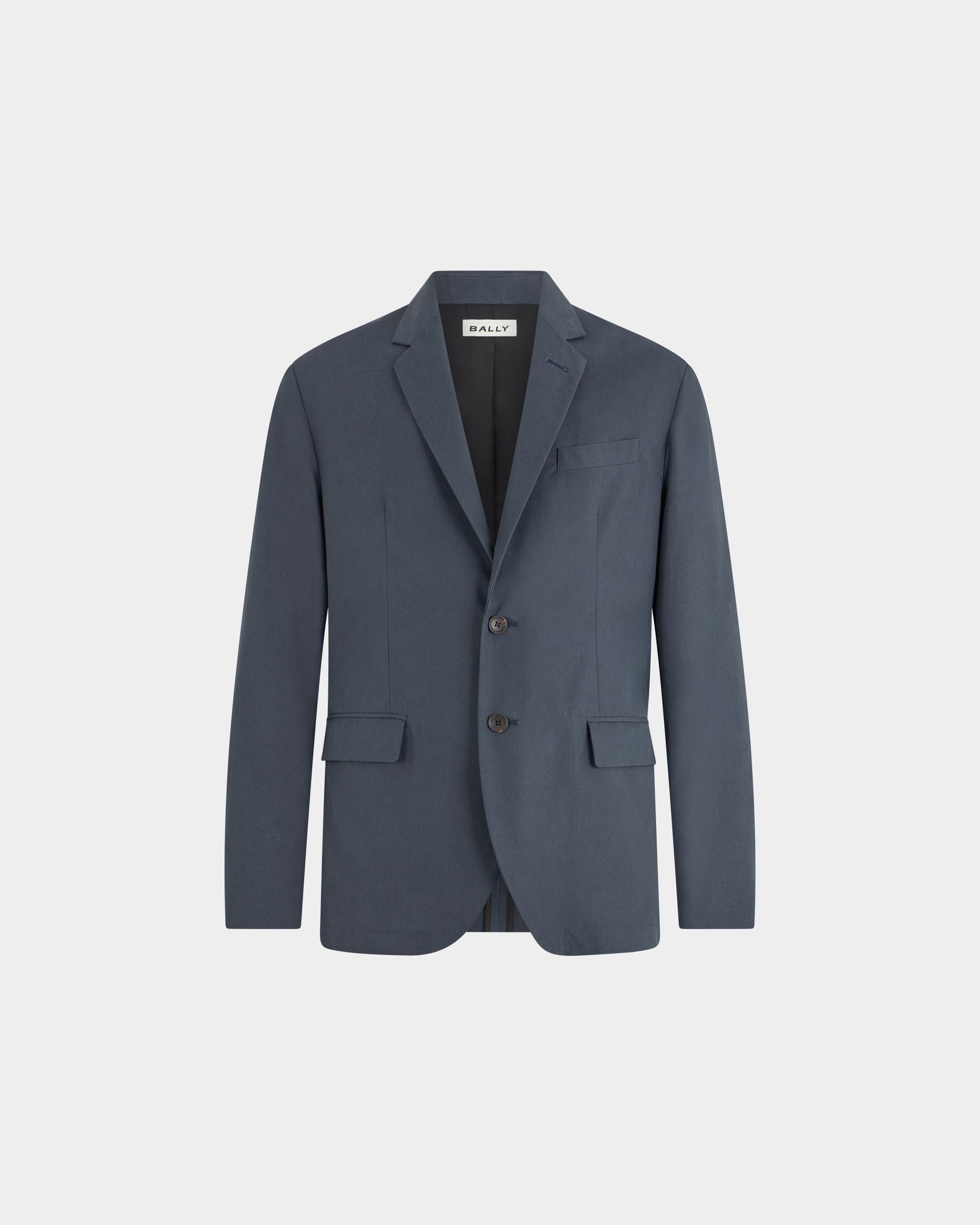 Navy Hopsack Unstructured Blazer
