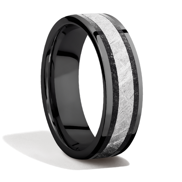 Zirconium, Bone & Meteorite Ring